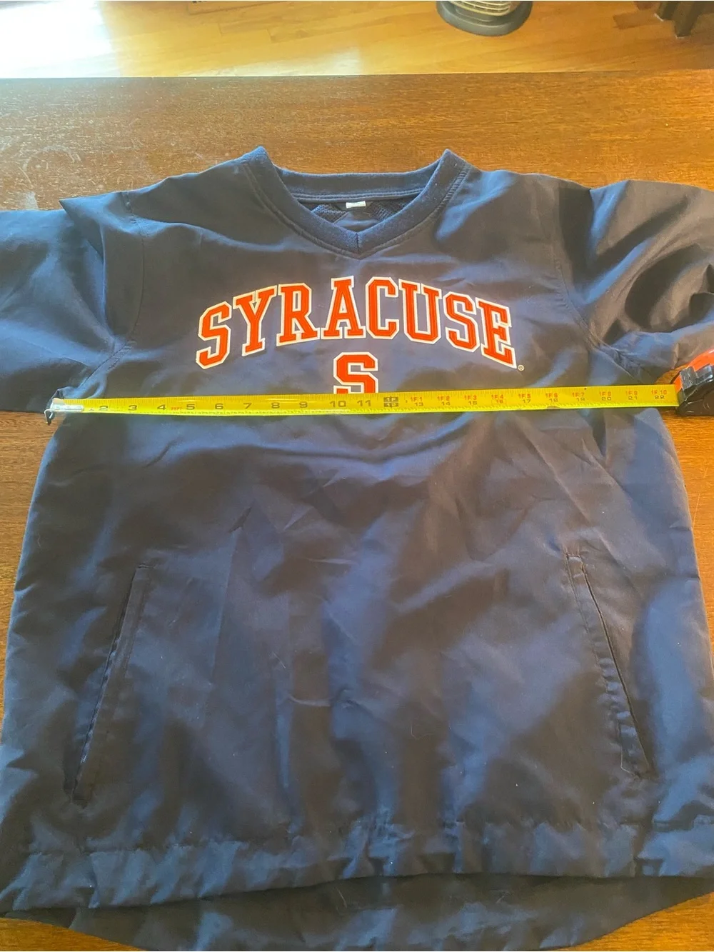 Syracuse Orange NCAA Navy Pullover Jacket Windbreaker Adult Mens Size SMall EUC